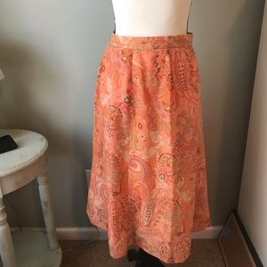 Coral Paisley Skirt